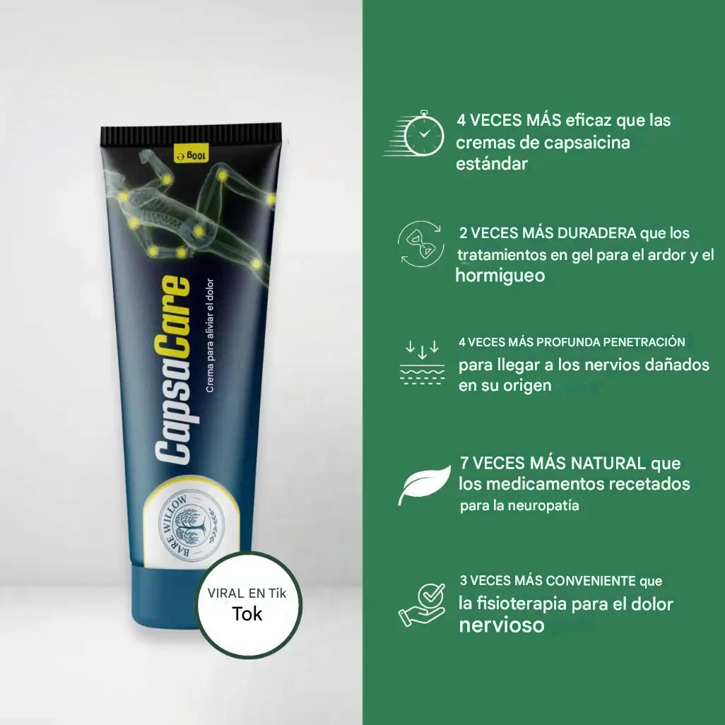 Crema para el alivio de la neuropatía CapsaCare™: alivia el entumecimiento, el hormigueo y el dolor