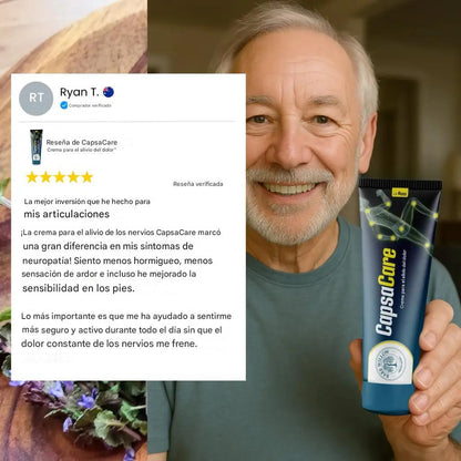 Crema para el alivio de la neuropatía CapsaCare™: alivia el entumecimiento, el hormigueo y el dolor