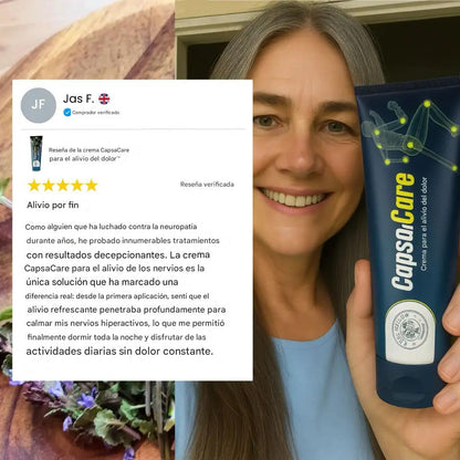 Crema para el alivio de la neuropatía CapsaCare™: alivia el entumecimiento, el hormigueo y el dolor