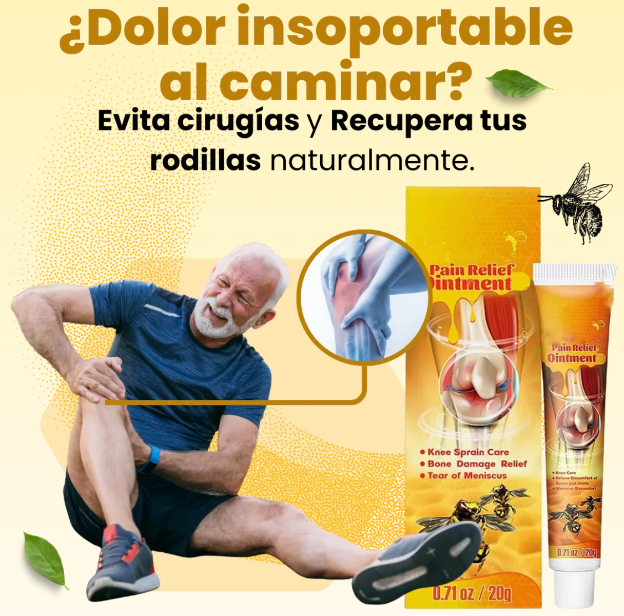 Pómada natural Abeja Rodilla