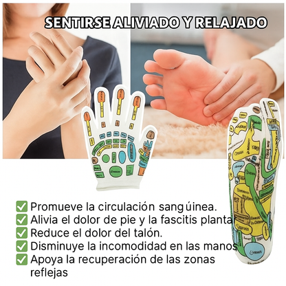 Guantes y calcetines para masaje de reflexología