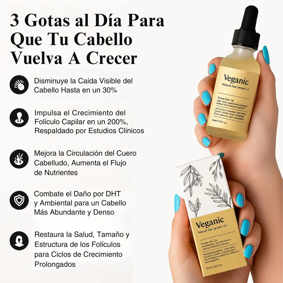 Aceite Natural Veganic - Para Crecimiento del Cabello