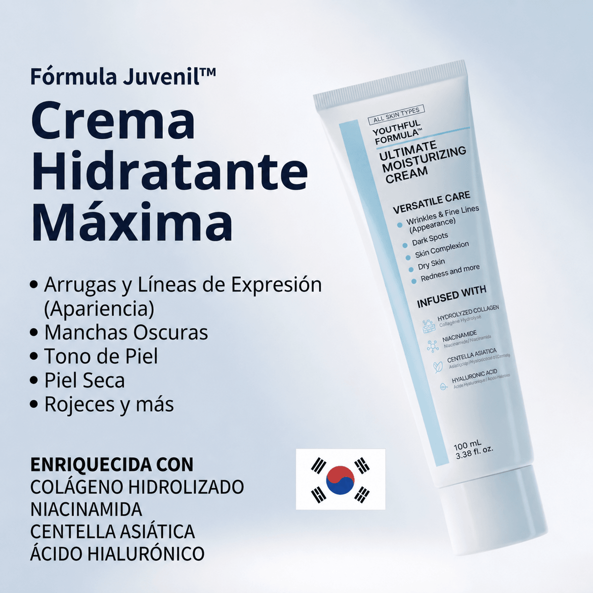 Crema Hidratante de colágeno y niacinamida  100ml – Nutrición Profunda y Piel Radiante