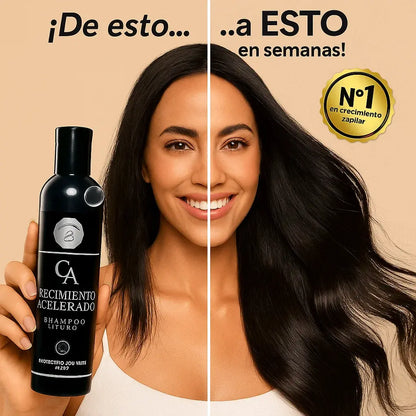 🍃 CHAMPÚ Crecimiento Acelerado – Fuerza y Volumen desde la Raíz 300ml