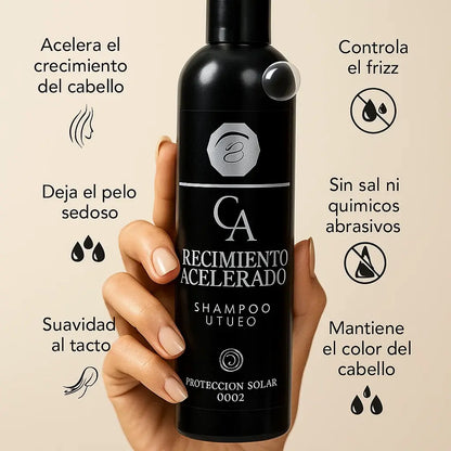 🍃 CHAMPÚ Crecimiento Acelerado – Fuerza y Volumen desde la Raíz 300ml